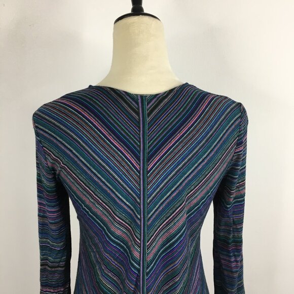 BCBGMAXAZRIA Multi-Color Striped CARMELA High Low Hem Jersey Dress - Picture 10 of 10